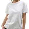 Women's white standard casual fit t-shirt.