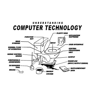 Understanding computer technology - toilet t-shirt