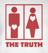 The truth men and women funny t-shirt for women