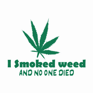 I smoked weed and no one died t-shirt