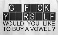 Go fuck yourself would you like to buy a vowel, offensive t-shirt
