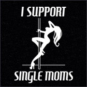 I support single moms stripper t-shirt