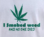 I smoked weed and no one died, funny pot t-shirt