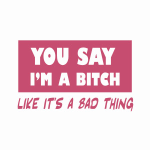 You say i'm a bitch like it's a bad thing t-shirt